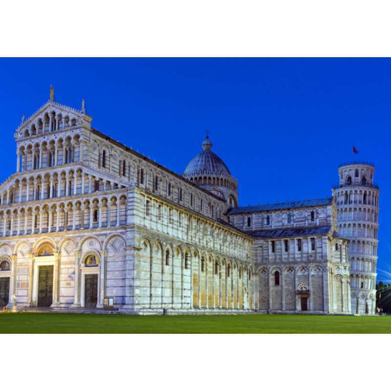 Framed Eiffel Tower & Leaning Tower of Pisa Poster with Free Shipping