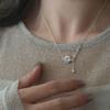 Xiaomi S925 Sterling Silver Necklaces For Women Simple Fashion Minimalist Pendant Necklaces Round Zircon Necklace Birthday Gift