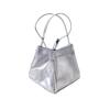 Women Solid Color Small Top Handle Bucket Handbag Vintage PU Leather All-match Chic Tote Bag KTY