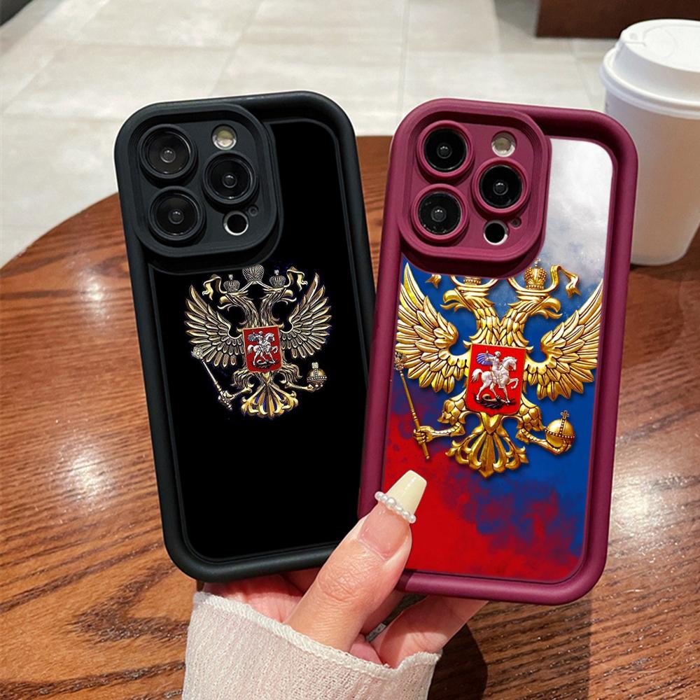 Ae96 Россия эмблема флаг дизайн арт защитные чехлы для телефонов для Xiaomi Poco X5 M6 Redmi Note 13 12 11 Pro 13C 12C A3 9 10 12S ангельские глазки задняя крышка из ТПУ