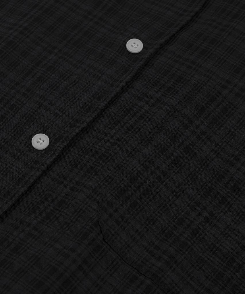 LETTERCOMO City Pop French Check Shirt Smoked Black