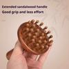 Circular Tooth Abdomen Massager Sandalwood Head Massage Comb  for Relieve Stress and Relax