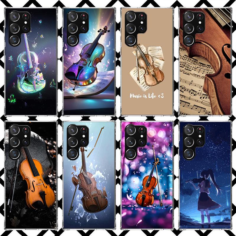 Чехол для телефона с рисунком скрипки и нот для Samsung Galaxy S26 S25 Edge S24 S23 Ultra S22 Plus S21 FE S20 + Мягкий чехол Fundas Galaxy S25 S