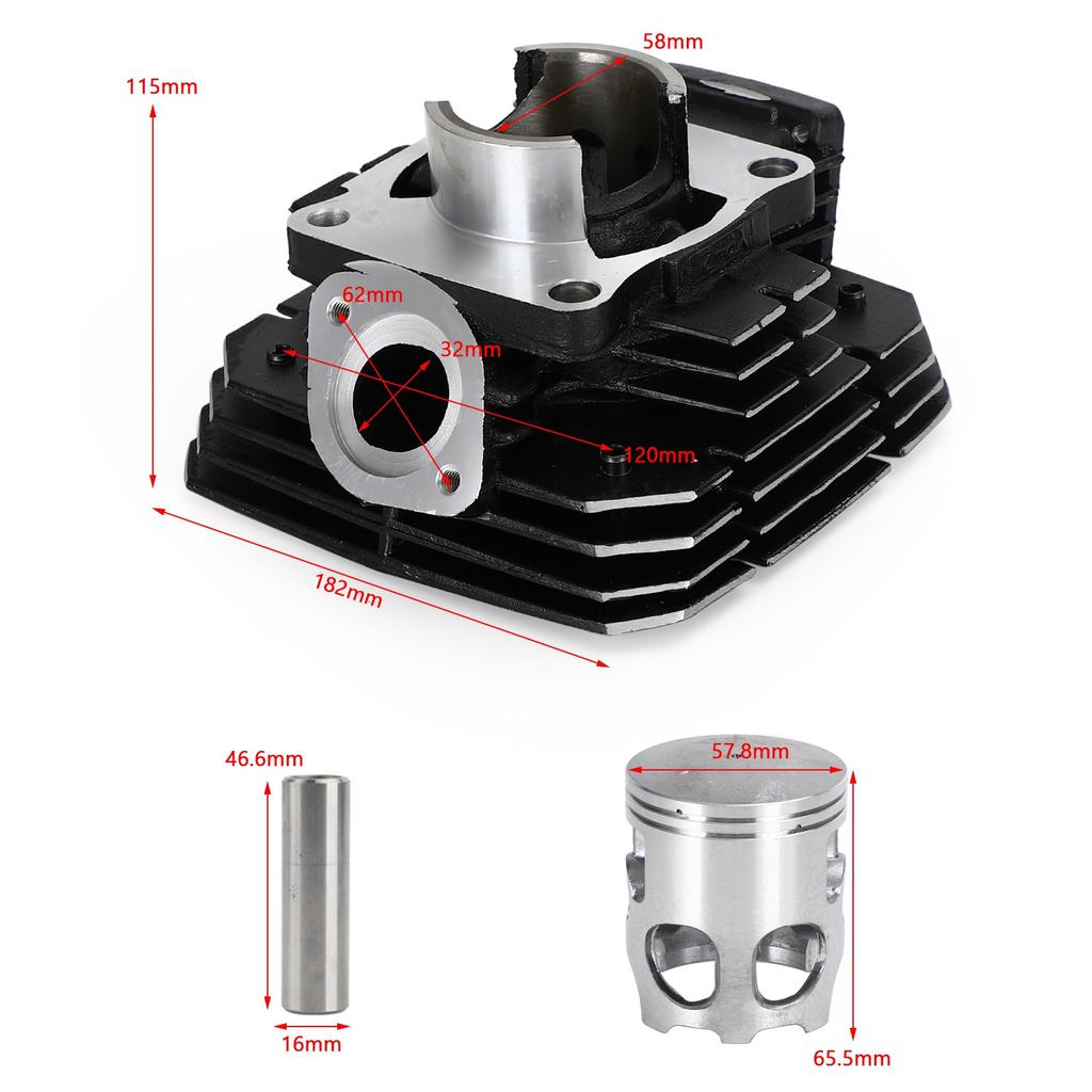 Поршневой цилиндр гильза комплект колец 58 мм для Yamaha RX135 RX-King RXK 135 RX King