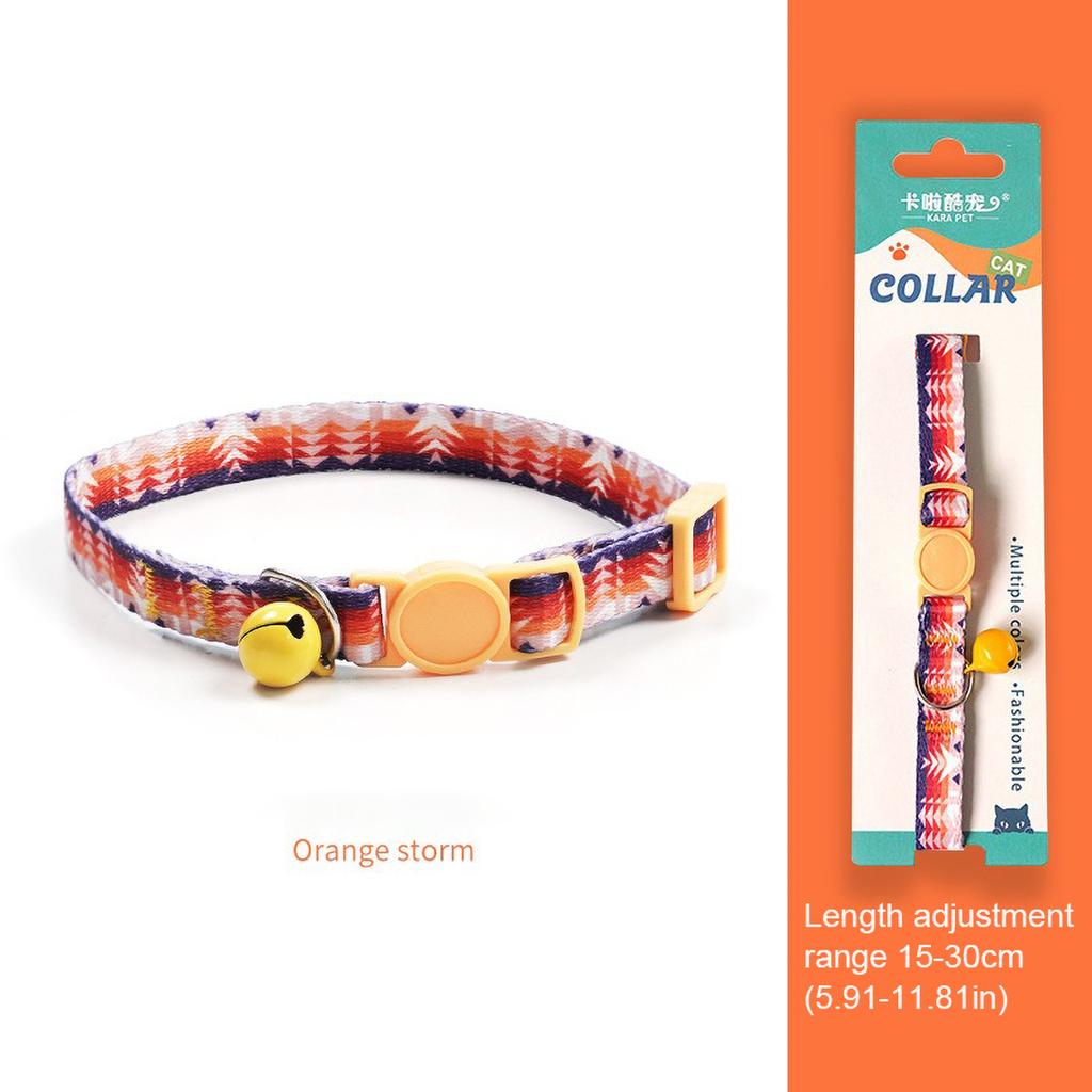 Cat Weaving 15-30cm Necklace Collar with Bell Anti-Suffocation Comfortable Safe Buckle Pet Decoration Accessory