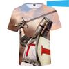 Knight Templar Men's T-shirt 3D Printing T-shirt Knight Templar Fashion Casual T-shirt Hip Hop Harajuku Streetwear Tops