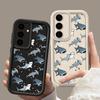 Матовый чехол для телефона с рисунком акулы для Samsung S25 S24 FE S23 Ultra S22 A56 A36 A16 A15 A55 A35, противоударный мягкий бампер из ТПУ
