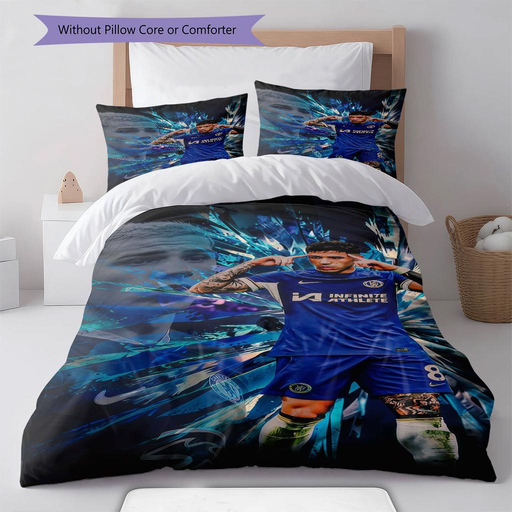 Enzo Fernández Icon Bedding Quilt Set Quilt Cover Pillowcase Home Decoration Birthday Gift (1 * duvet cover + 2 * pillowcase, without core)