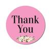 Darling Souvenir Round 45 Pcs Rose & Peony Floral Thank You Stickers Black Envelope Seal-1.6