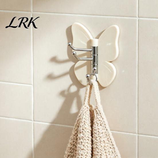 Вращающийся крючок для хранения 4 шт. Клейкий крючок-бабочка, с 3 поворотными, без сверления, для экономии места в ванной, на кухне, в спальне, металлический кронштейн