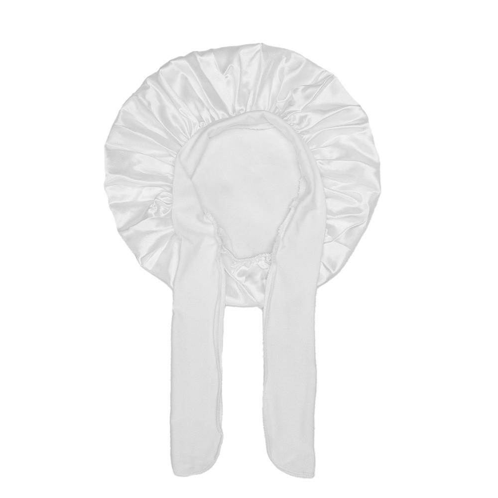 Adjustable Elastic Silk Sleeping Cap Tie Band Hair Protection Bonnet For Curly Natural Hair