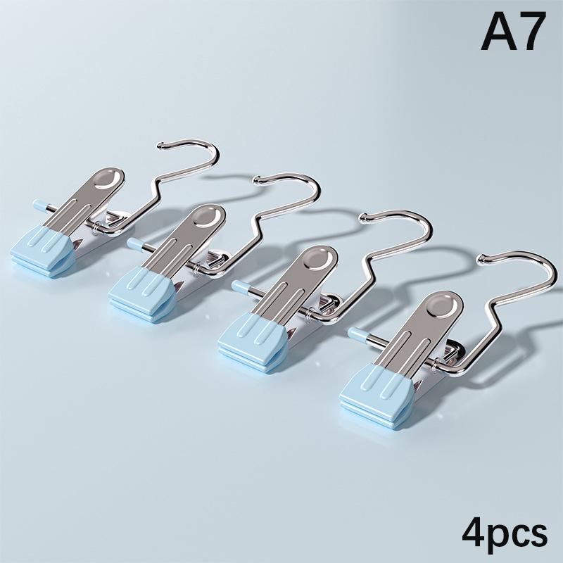 10 шт., зажим для одежды из нержавеющей стали, универсальный органайзер для обуви, прищепки для одежды, крючки для стирки, домашнее хранение одежды, полотенец