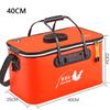 Foldable Wear-resistant Waterproof EVA Fishing Barrel Fishing Box Tools Box Optional Rechargeable Oxygen Pump 30cm/35cm/40cm/45cm/50cm Size Choices
