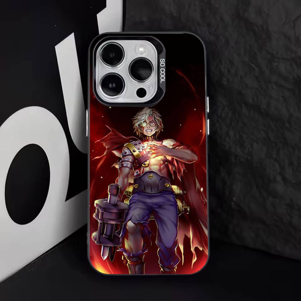 Чехол для телефона K-Kabaneri Железная крепость для iPhone 16,15,14,13,12,11,8,7,Pro,Max,Plus,Mini,XS,SE Противоударный Черный Матовый Жесткий