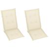 Garden Lounge Chairs 2 pcs with Cushions Solid Acacia Wood