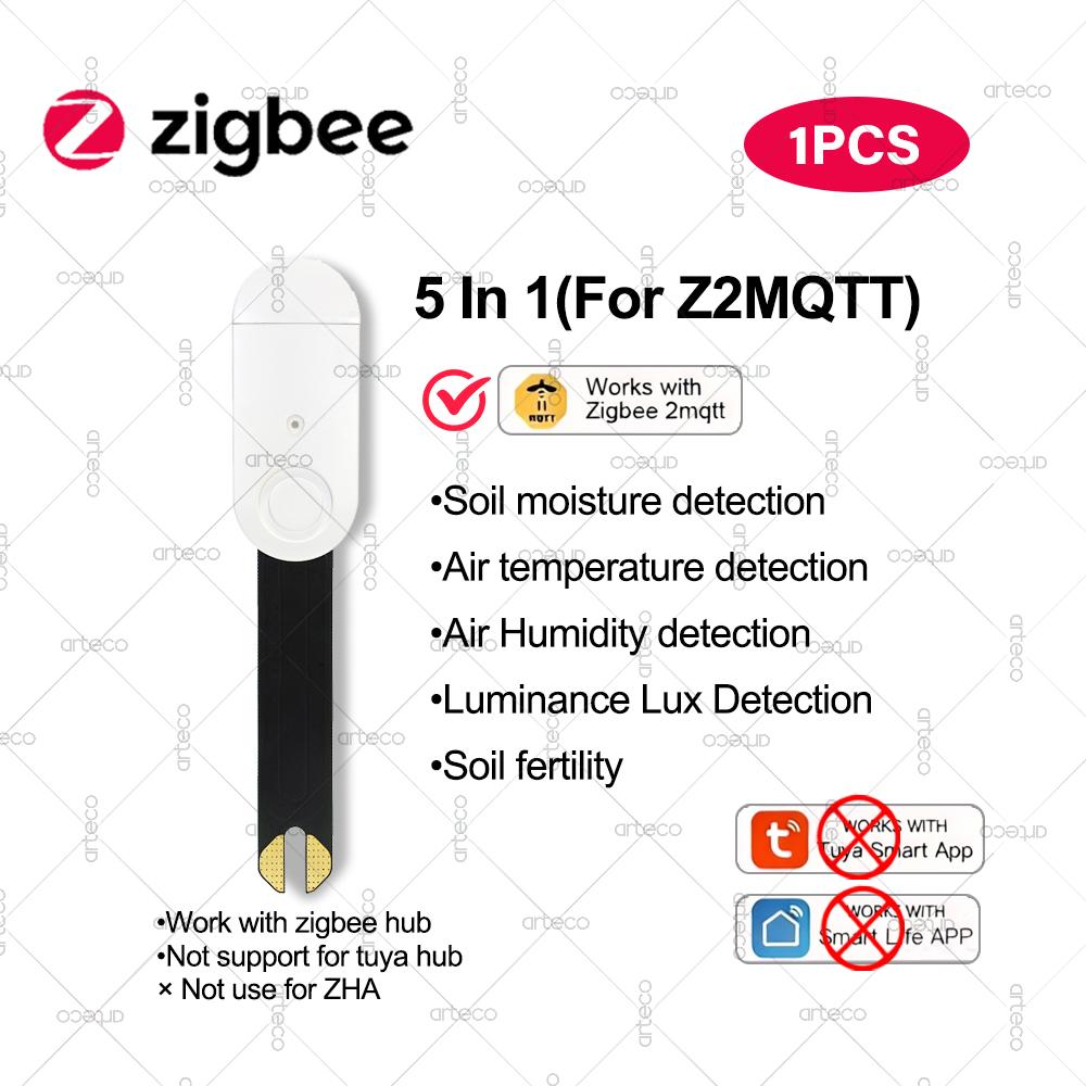 Умный Zigbee Датчик Влажности Почвы, Освещенности, Температуры, Влажности, Тестер Влажности Почвы, Для Tuya Home Assistant Z2MQTT