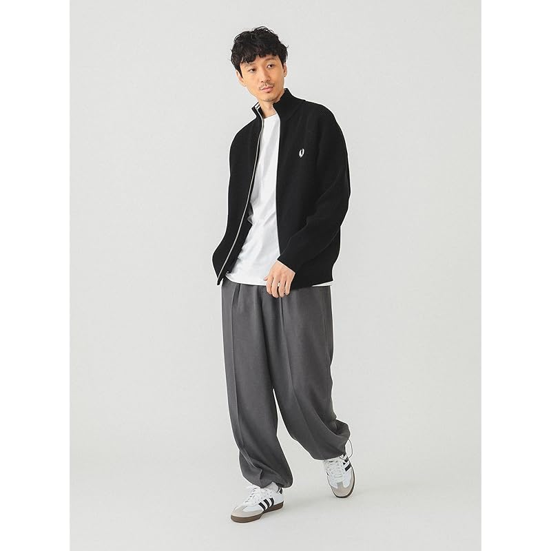 [Beams] Pants 2 Pleats Wide Slacks Men's GREY M 11230581120