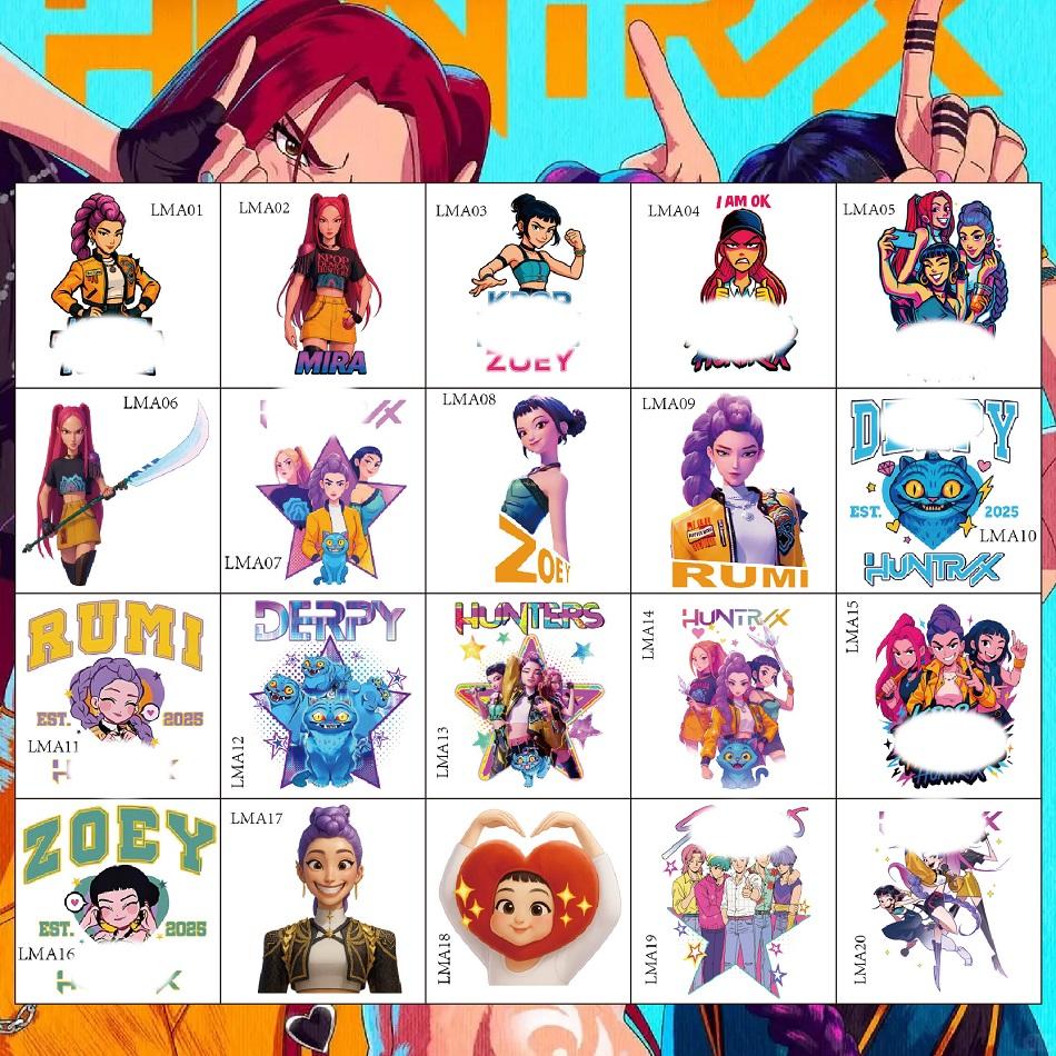 10/20/30 шт. K-Pop Охотник на демонов Аниме периферия Мультяшные граффити Креативные тату-наклейки наклейки милые переводные татуировки