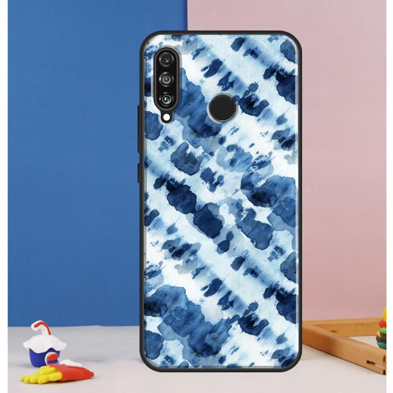 Shibori indigo Tie Dye Case For Huawei Nova 12s 7i 8i 11i 12i 9 10 SE Y73 Y90 Y70 Y72 Y61 Y91 P30 P40 Lite P60 Pro