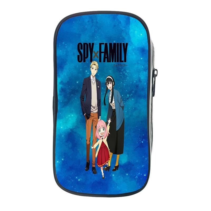 Семейный портативный пенал Spy X с героями мультфильмов Anya Forger, детская канцелярская сумка, большая вместительная сумка для хранения, школьная сумка-карандаш