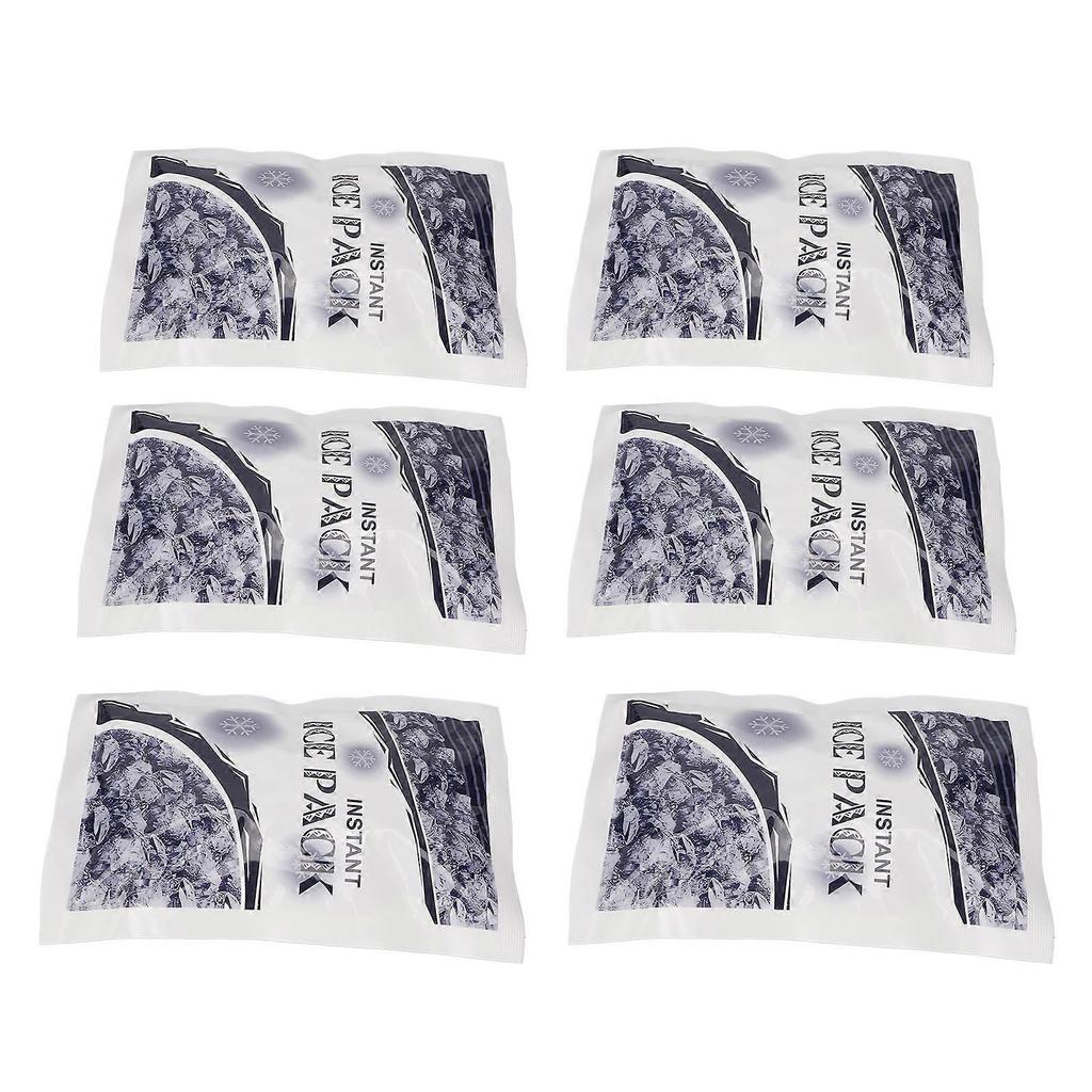 6pcs Disposable Ice Pack Muscle Strains Sprains Swelling Relief Cold Compress Pack for Outdoor Activity