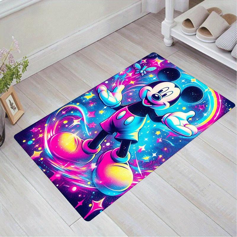 1pc Mickey Pattern Area Rug Soft Flannel Floor Mat for Living Room,Office,Bedroom and Carpet