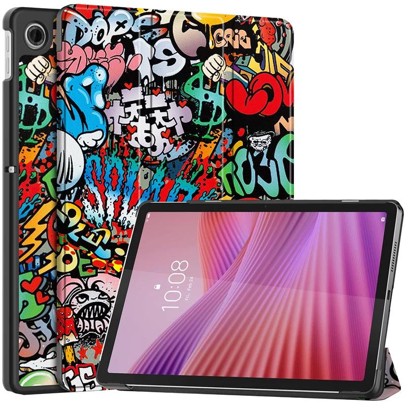 Чехол для Lenovo Tab 10.1 2025 TB-311FU TB-311XU с тройной складкой и магнитом для Tab K10 2-го поколения 10.1 дюйма с функцией автоматического пробуждения/сна