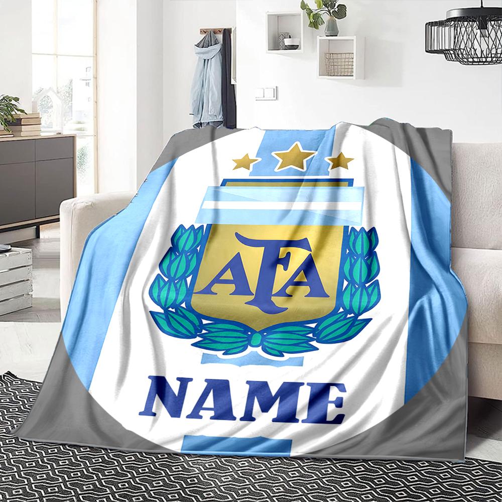 Custom Name Lion Crest Badge blanket for Couch & Bed, Plush Cozy Fuzzy Blanket Super Soft & Warm Blankets for Fall and Winter. 0908283