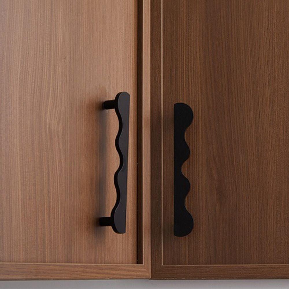 Wave Shape Drawer Pulls Modern Design Furniture Handles Brass Cabinet Handles Kitchen Wardrobe