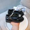 Girls Leather Shoes for Party Wedding Children Princess Shoes with Bow-knot Elegant Kids Pearls Rhinestone Mary Janes Shoes