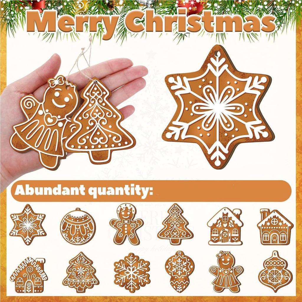 Christmas Wooden Pendants Are Used To Decorate Christmas Trees And Party Ornaments