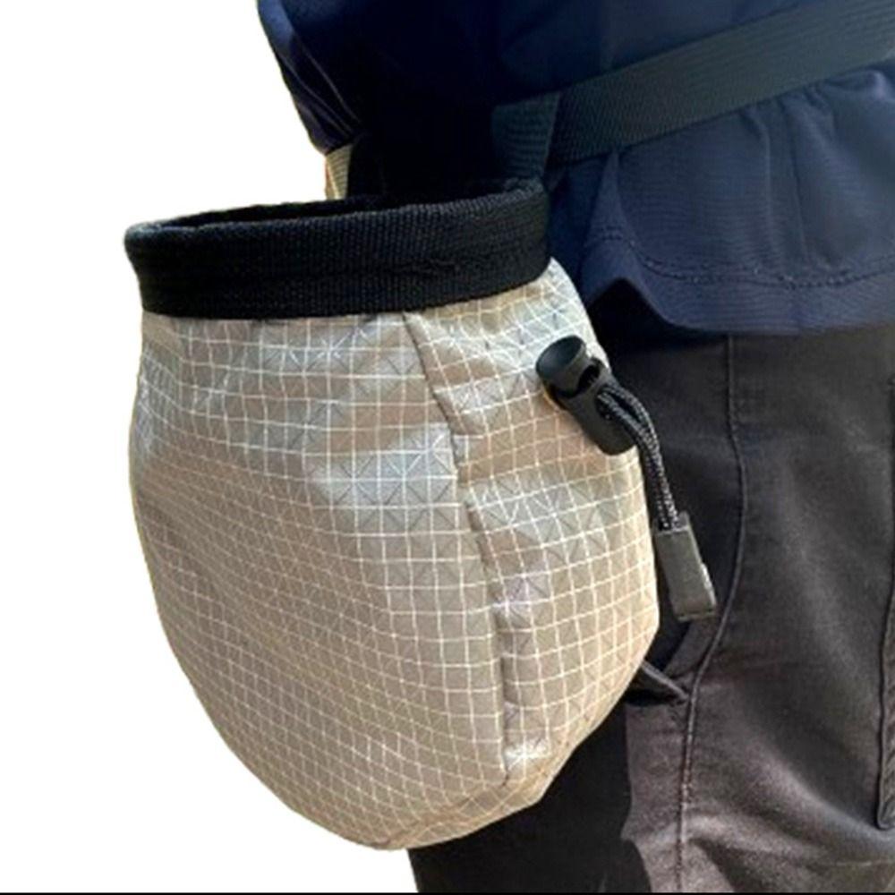 Portable Rock Climbing Chalk Bag Drawstring Dry Magnesium Powder Pocket Running