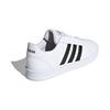 Adidas Grand Court J White Black Детские кроссовки Cloud-White Core-Black EF0103