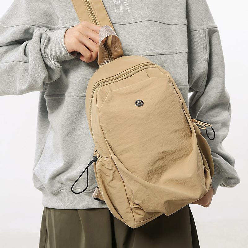 Однотонный легкий нагрудный рюкзак унисекс большой емкости для путешествий и поездок на работу