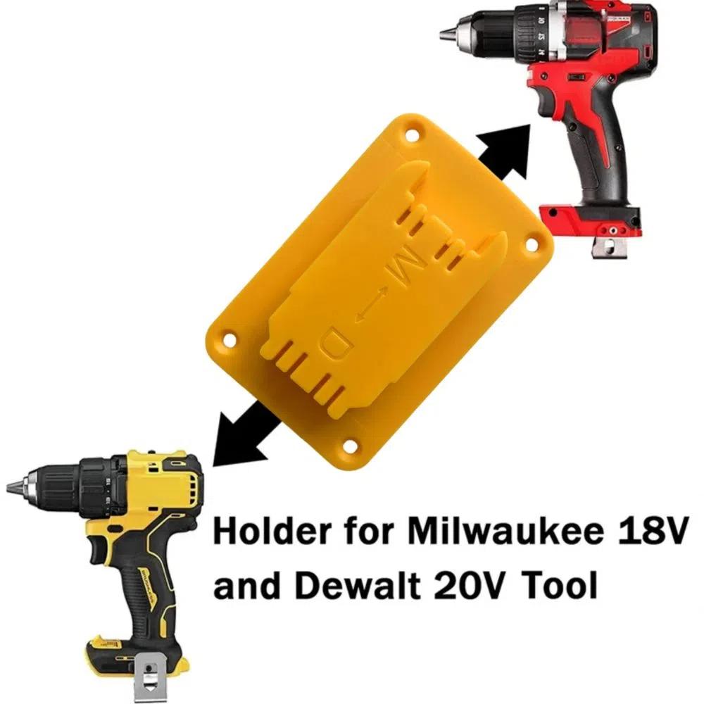 Durable Power Tools Holder with Screws Tool Bracket For Dewalt/Milwaukee 14.4/18V/20V