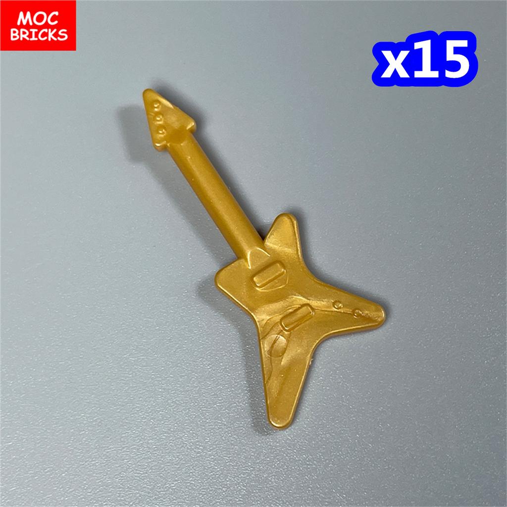 MOC Bricks Suona Horn Music Score Singer Saxophone Bass Figure Musical Instruments Educatinal Building Blocks Kids Girls Toys