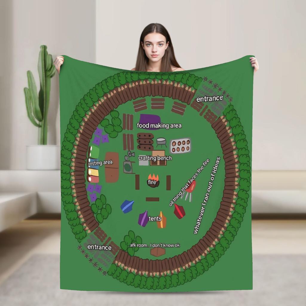 Horror Games 99 Nights in the Forest Blanket Plush Funny Warm Throw Blankets for Chair Covering Sofa Summer