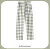 Women's Casual Plaid Pants - Thin, Loose, Japanese-Style for Spring/Summer Pajamas or Outdoor Wear