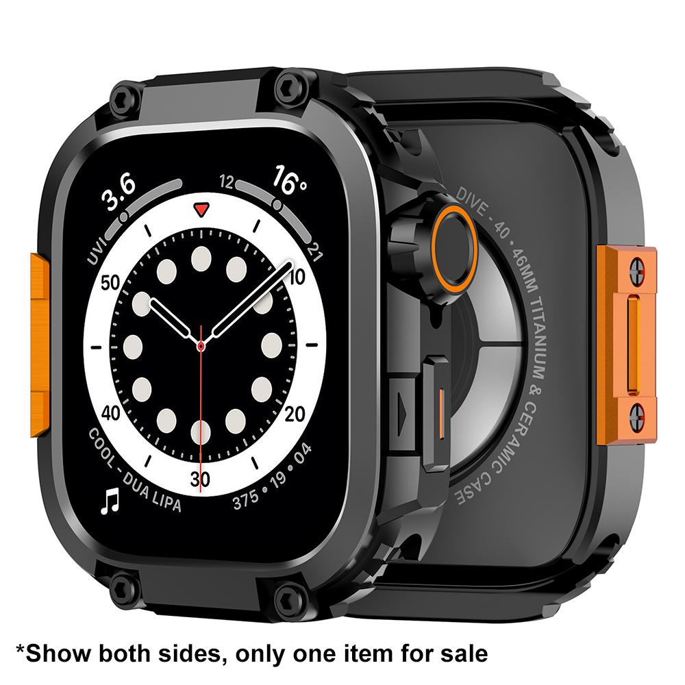 Алюминиевый Сплав Чехол для Apple Watch Серии 11 10 46мм Металлический Полное Покрытие Бампер Чехол для Iwatch 10 46ММ Защитный Корпус Полый