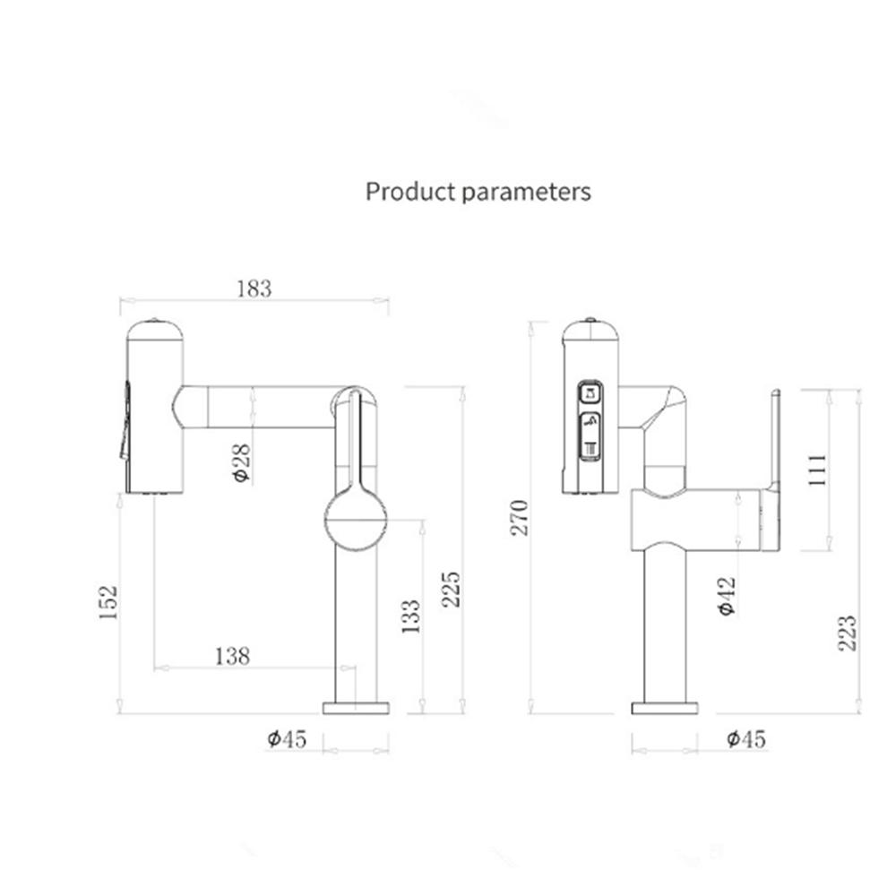 Tuqiu Yellow Rainfall Basin Faucet Bathroom Sink Faucet Multi functions Rotation Sink Faucet Basin Tap Hot Cold Mixer Tap Crane