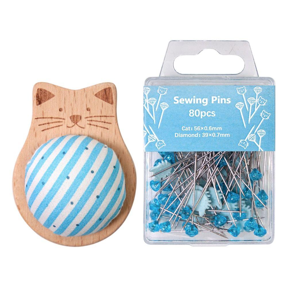80pcs DIY Crafts Sewing Pin Holder Multi-Color Safety Pins Durable Pin Cushion  Apparel Accessories