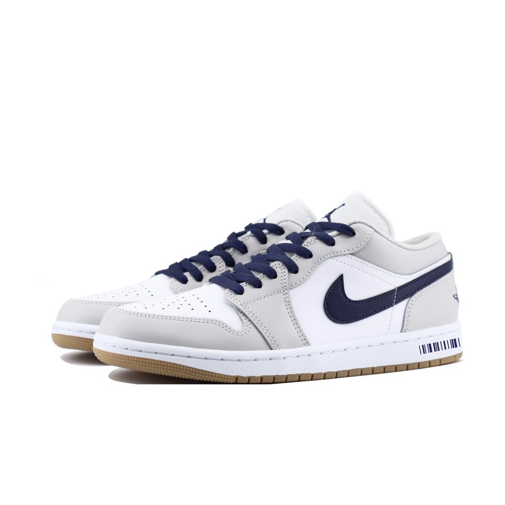 Jordan Air Jordan 1 Амортизация Нескользящая Низкие Винтажные Баскетбольные Кроссовки Унисекс Белый Серый 553558-146(Команда746- )