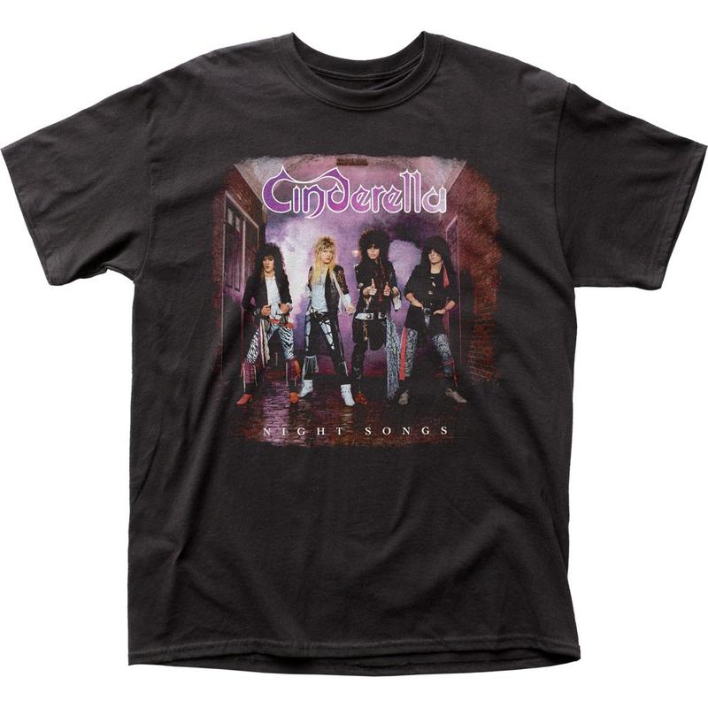 Cinderella Night Songs Unisex T-shirt Music Classic Concert Rock Band Tee Black Graphic Tee