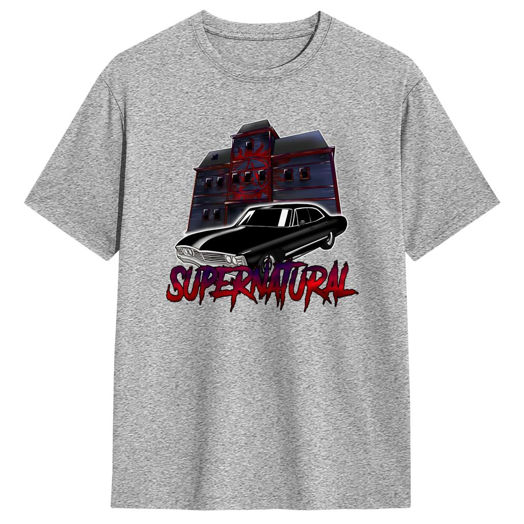 SupernaturAl Impala  TShirt Summer  Cotton T Shirts For Male Hip Hop Pattern Tshirt Short Sleeve Classic Tees