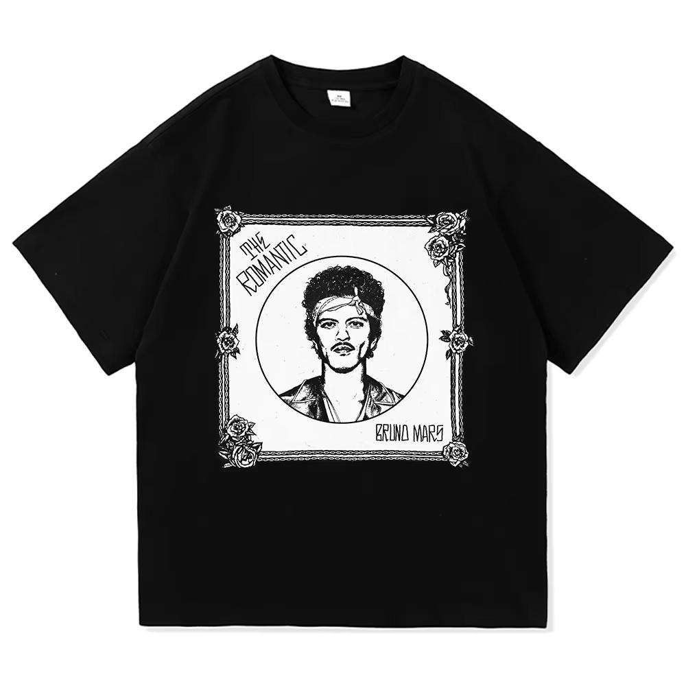 2026 The Romantic Album T Shirt Bruno Mars The Romantic Tour  Men Women Clothing Vintage Harajuku High Quality Cotton Tshirts