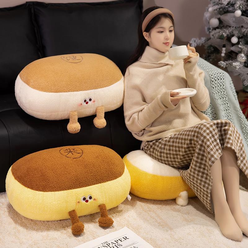 Simulated Cute and Interesting Steamed Buns Shaped Plush Pillow Soft Dolls Office Nap Pillow Decoration Ornaments
