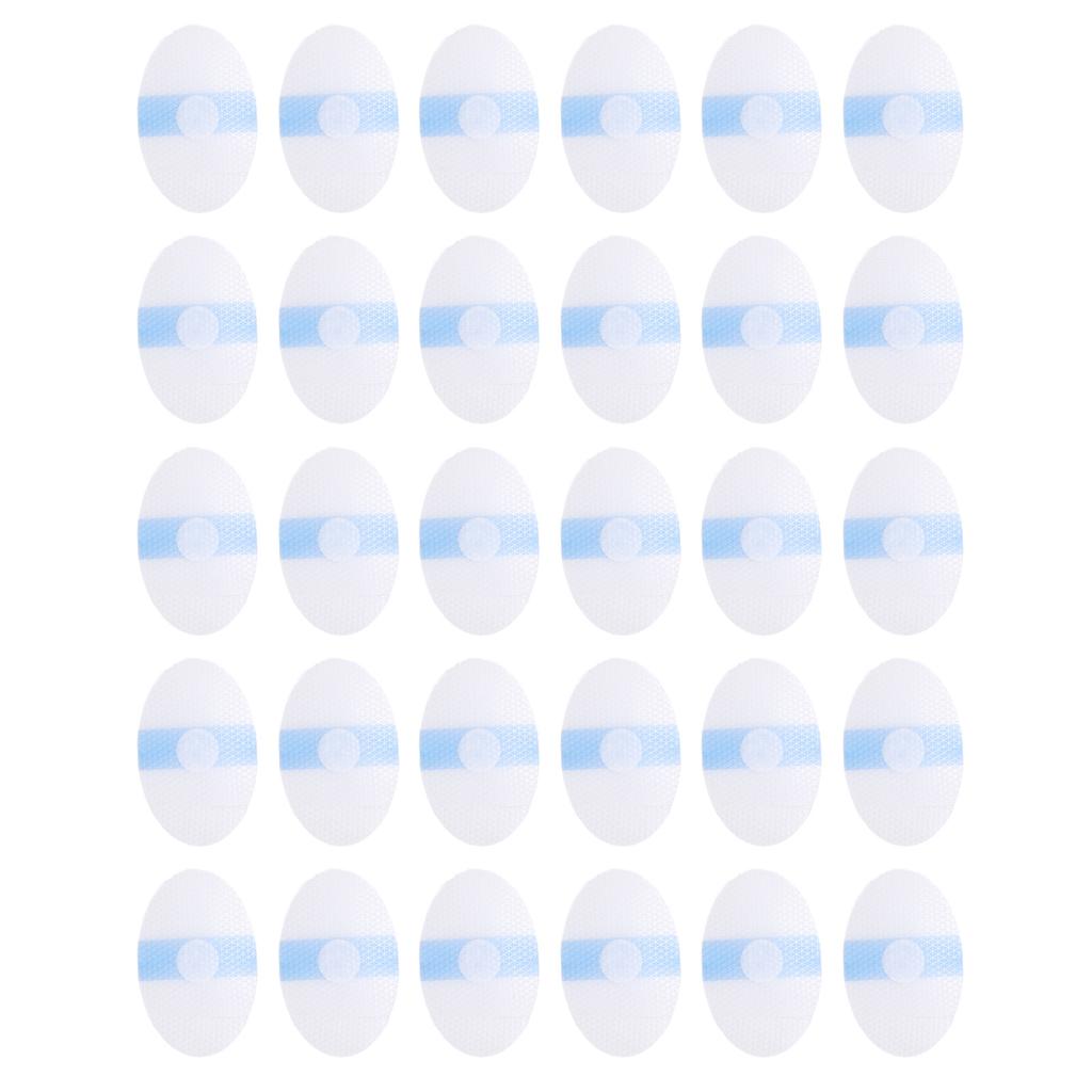 30 Pieces Water Proof Ear Covers Clear Skin Friendly Silicone Ear Stickers with Cotton Ball for