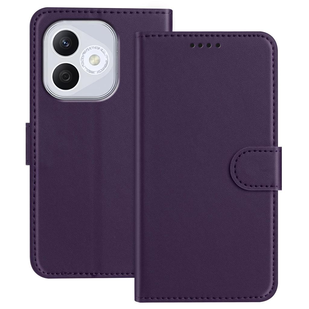 For Honor 400 Lite Leather Case Wallet Stand Solid Color Anti Drop Phone Cover