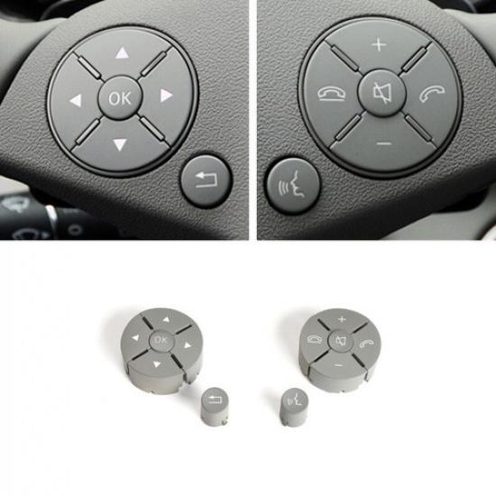 12pcs Grey ABS Car Steering Wheel Control Switch For Benz C E Class W204 W212