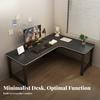 L-Shaped Desk with Hutch Two-Person Capacity Office Furniture Integrated Shelving Multi-Functional for ptiers